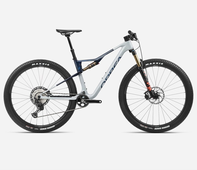 Orbea OIZ M10 Halo Silver-Blue Carbon View (Gloss) - măsura S - bicicletă MTB XC full suspension