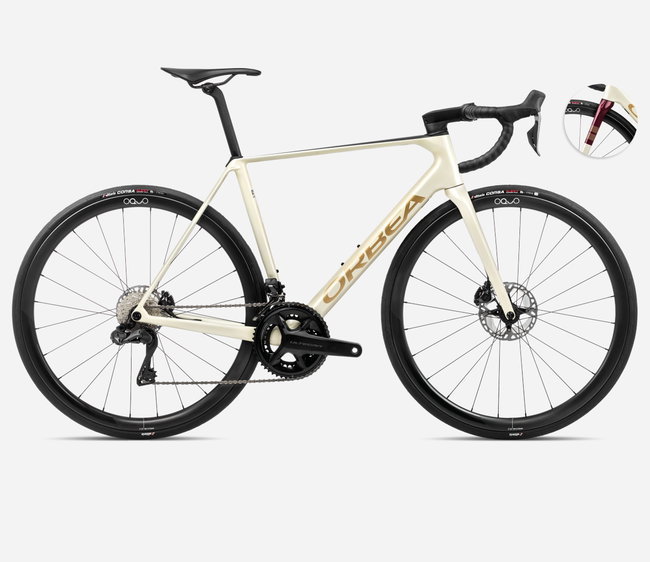 Orbea ORCA M20iTEAM Ivory White-Burgundy (Gloss)-Vulcano (Matt) - măsura 47 - bicicletă șosea racing
