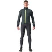 Castelli - Jacheta ciclism vreme rece sau iarna, Entrata Jacket - verde inchis rover galben fluo