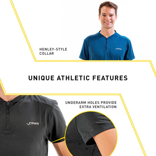 Finis -  tricou sport Polo barbati Tech Polo - negru