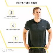 Finis -  tricou sport Polo barbati Tech Polo - negru