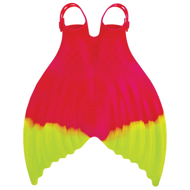 Finis - labe inot adulti Luna Monofin - roz inchis pepene verde fluo