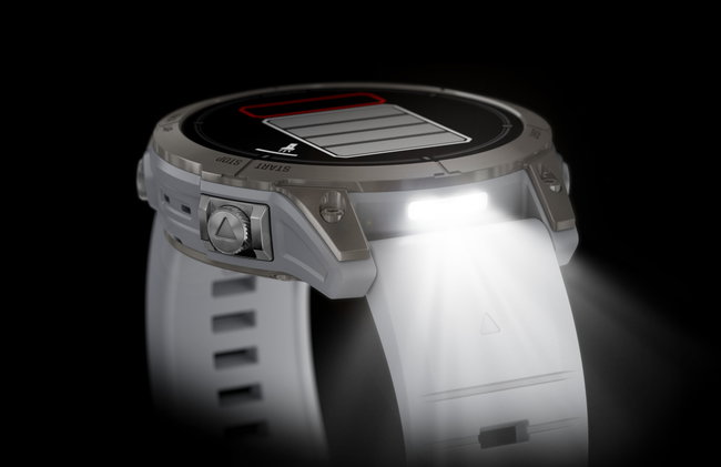 Garmin - epix Pro 47mm Gen 2 Sapphire smartwatch premium AMOLED - ramă din titanium si curea din silicon albă