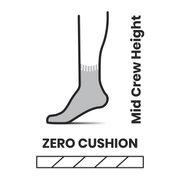 Smartwool - sosete sport Run Zero Cushion Mid Crew socks pentru femei - gri inchis negru visiniu