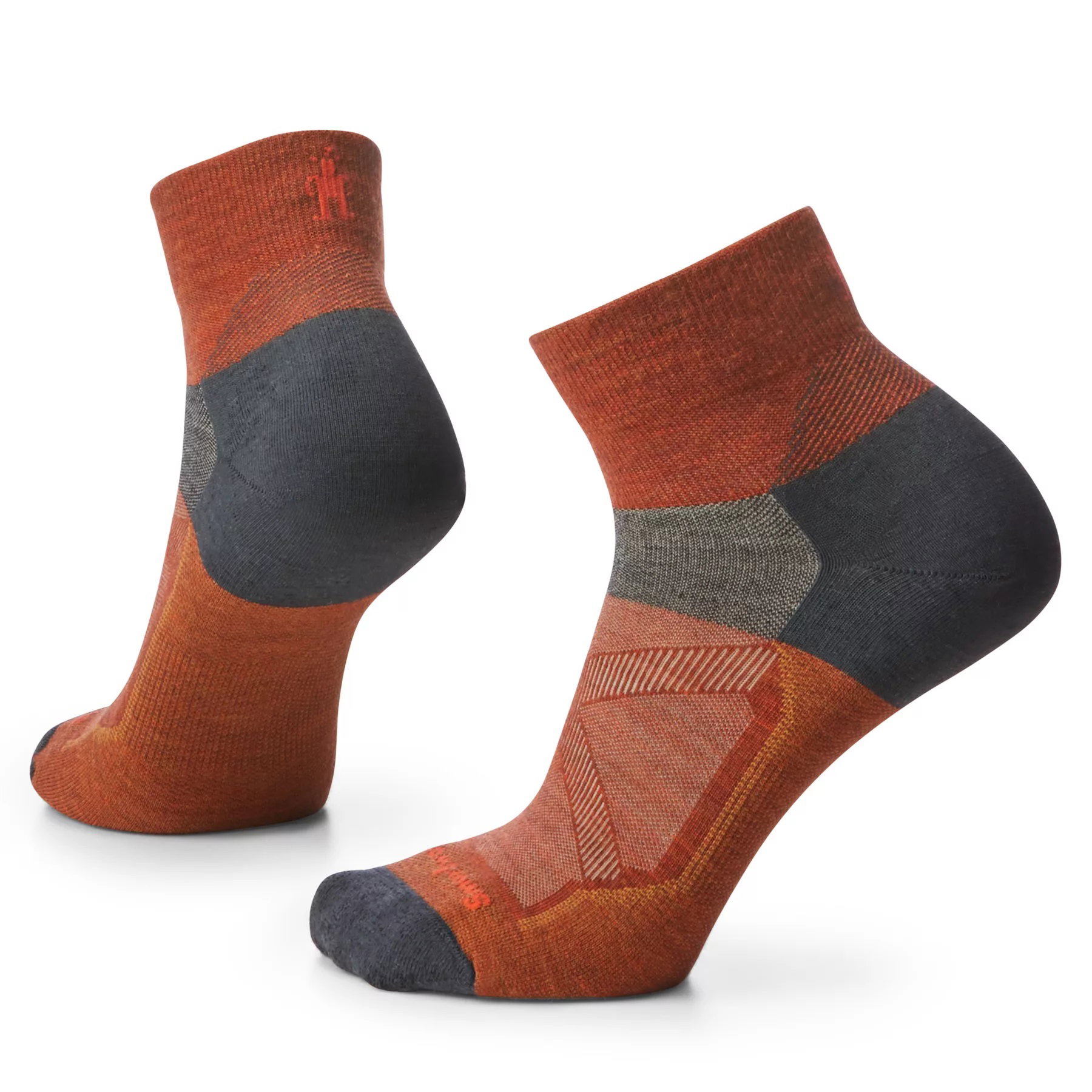 Smartwool Smartwool - sosete sport femei Bike Zero Cushion Ankle socks - gri inchis portocaliu inchis