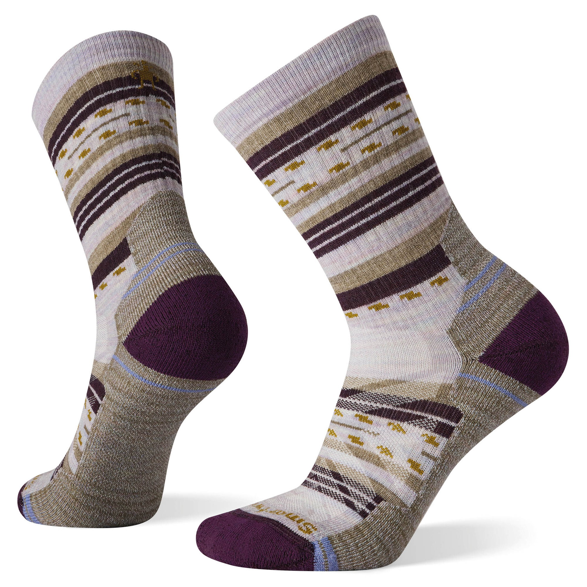 Smartwool Smartwool - sosete sport femei Hike Margarita Light Cushion Crew - maro deschis mov negru eclipsa