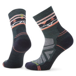 Șosete Merino hiking Smartwool Hike Zig Zag Valley - albastru Twilight | Mid Crew | Light Cushion