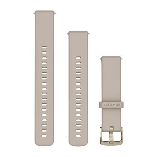 Watch Bands Garmin - curea silicon - Quick Release 18 watch band - Venu3s - French Gray I Soft Gold
