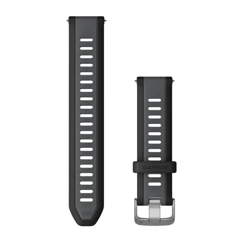 Watch Bands Garmin - curea silicon - Quick Release 20 - Forerunner 165 - Black/Slate Gray