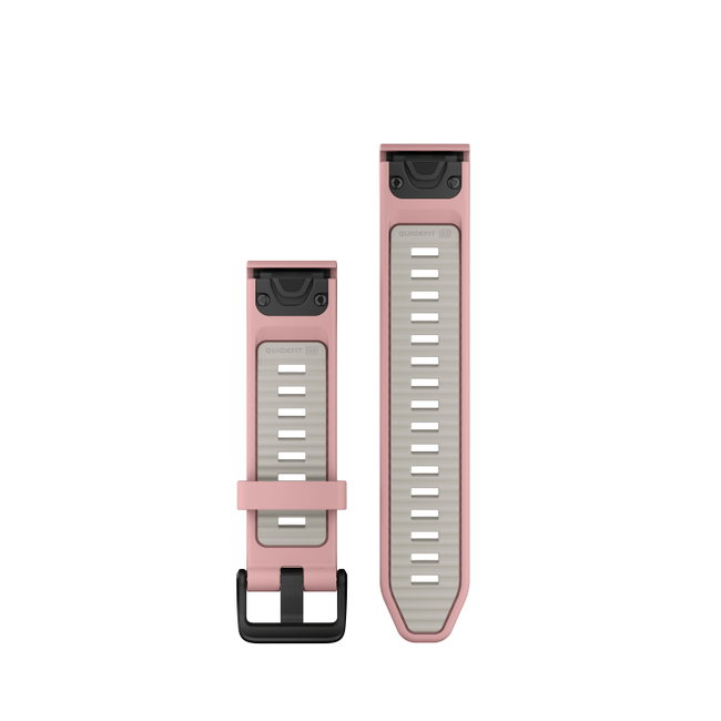 Garmin curea silicon QuickFit 20 - Dust rose | Fog gray Silicone