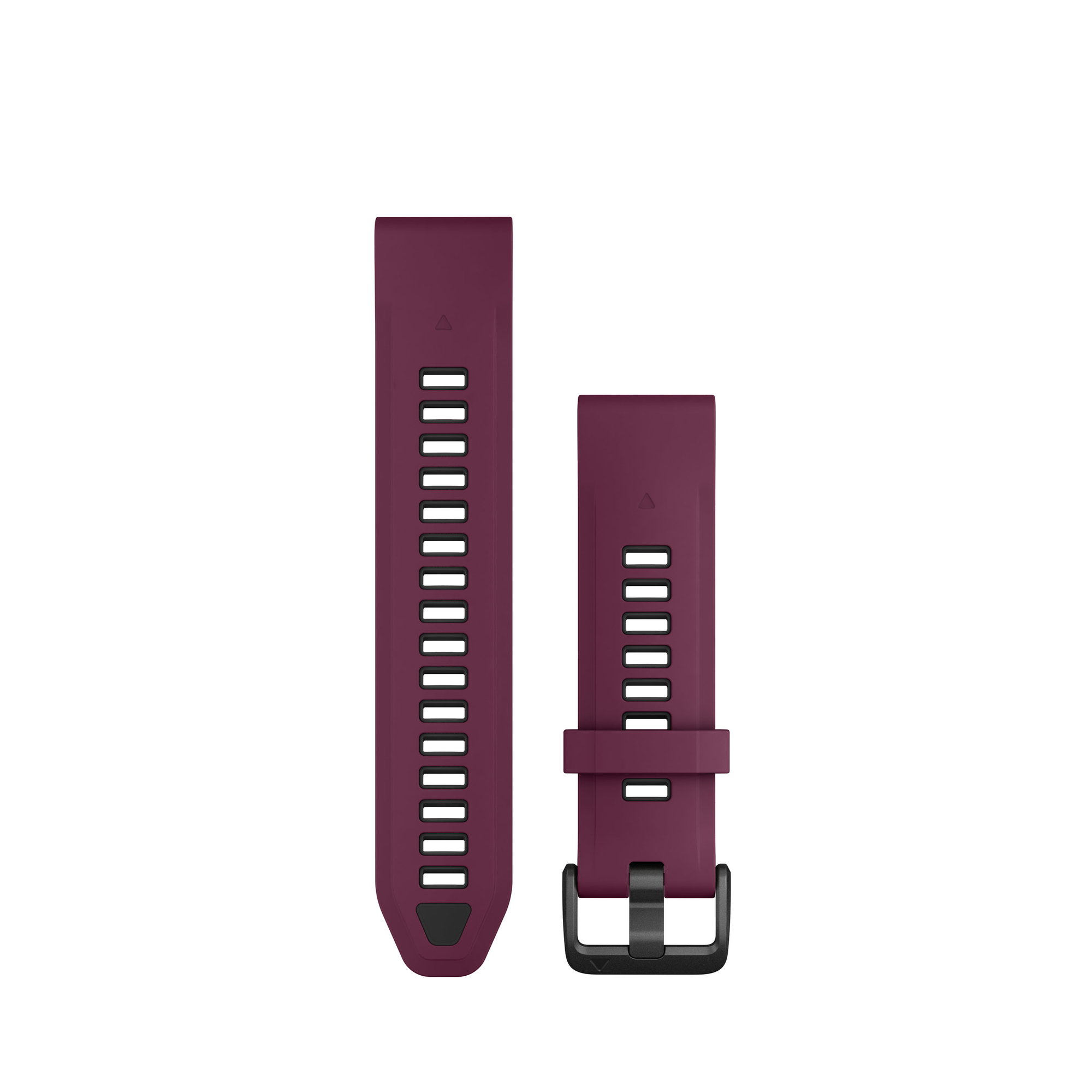 Watch Bands Garmin curea silicon QuickFit 20 - mov Merlot | Graphite Silicone