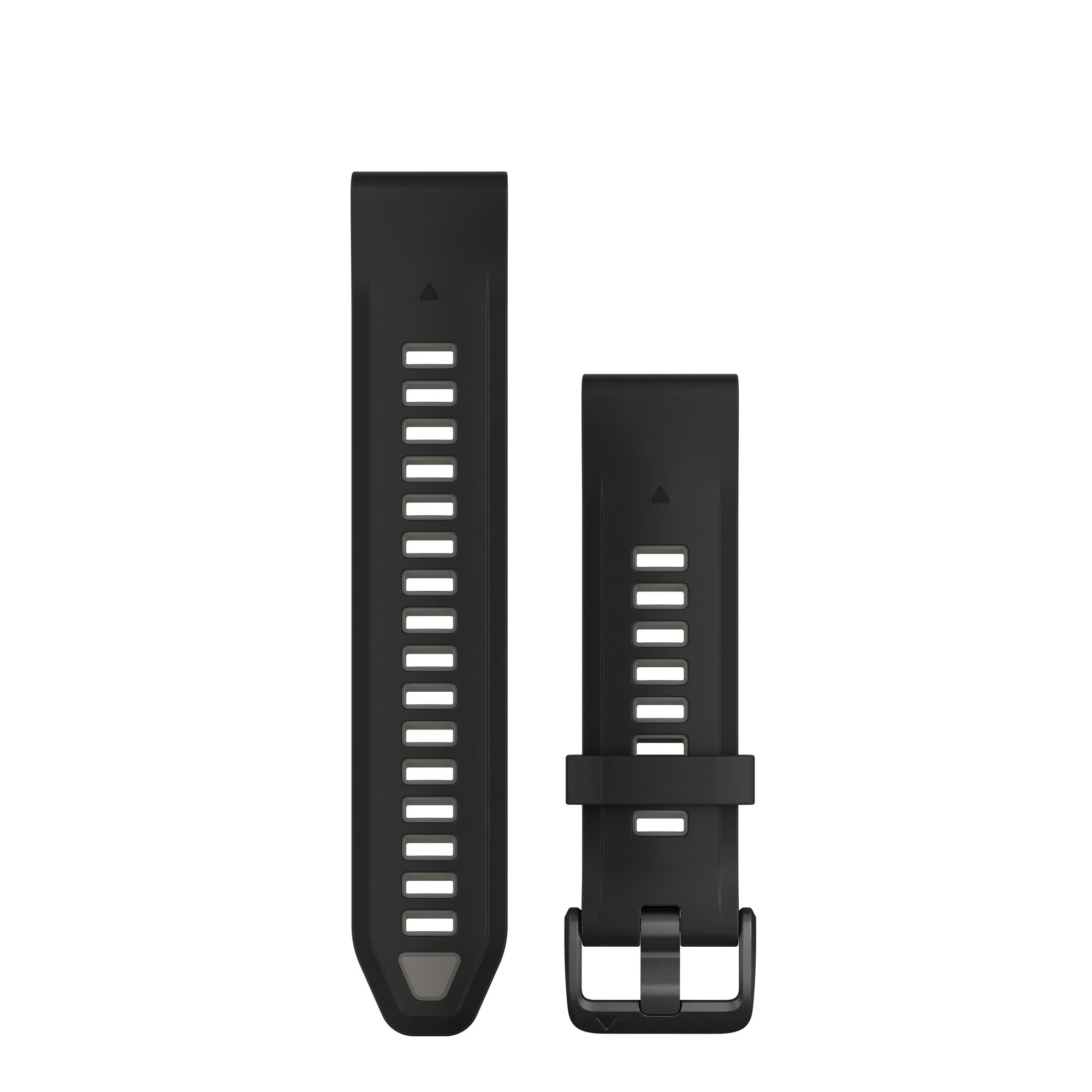 Watch Bands Garmin curea silicon QuickFit 20 - negru gri Black | Pebble Gray Silicone