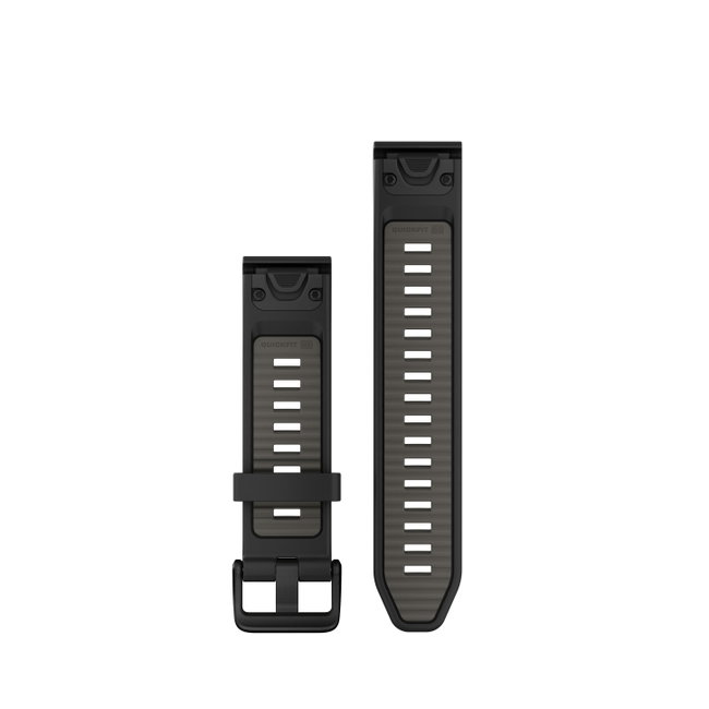 Garmin curea silicon QuickFit 20 - negru gri Black | Pebble Gray Silicone
