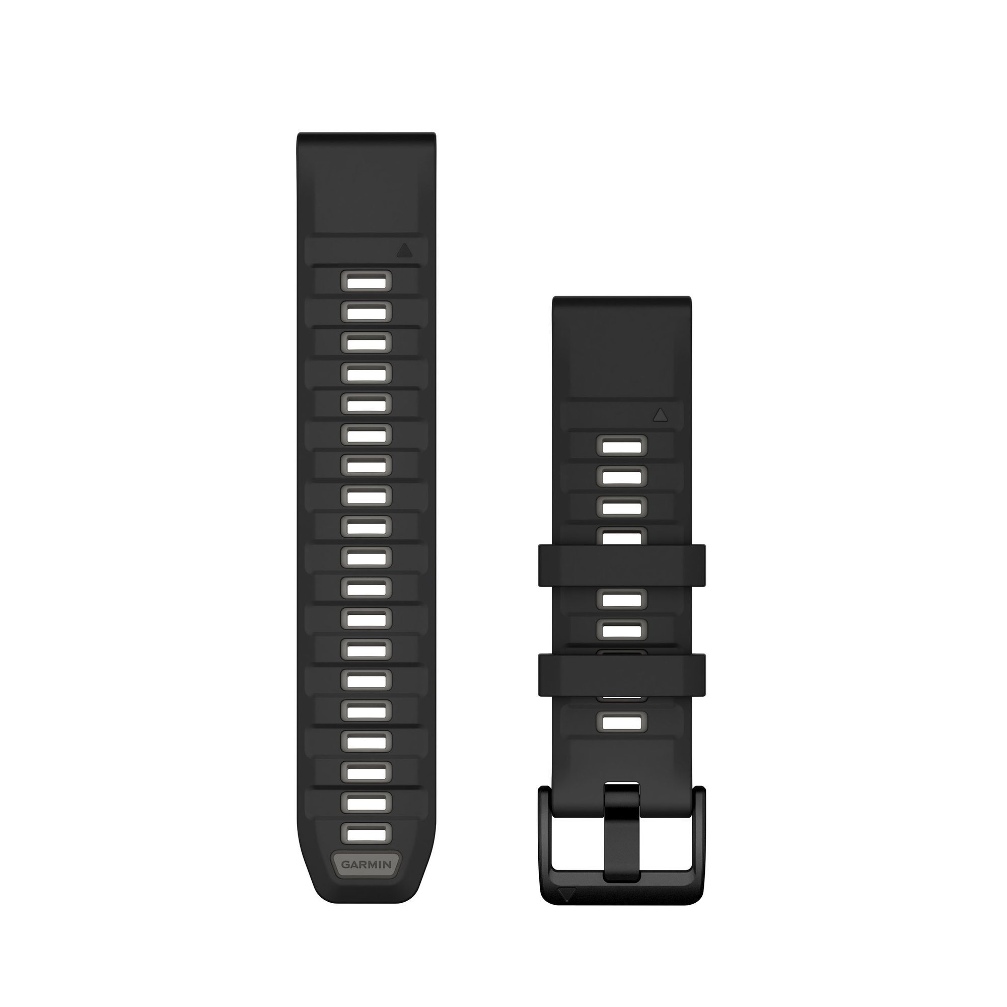 Watch Bands Garmin curea silicon QuickFit 22 - negru gri Black | Pebble Gray Silicone