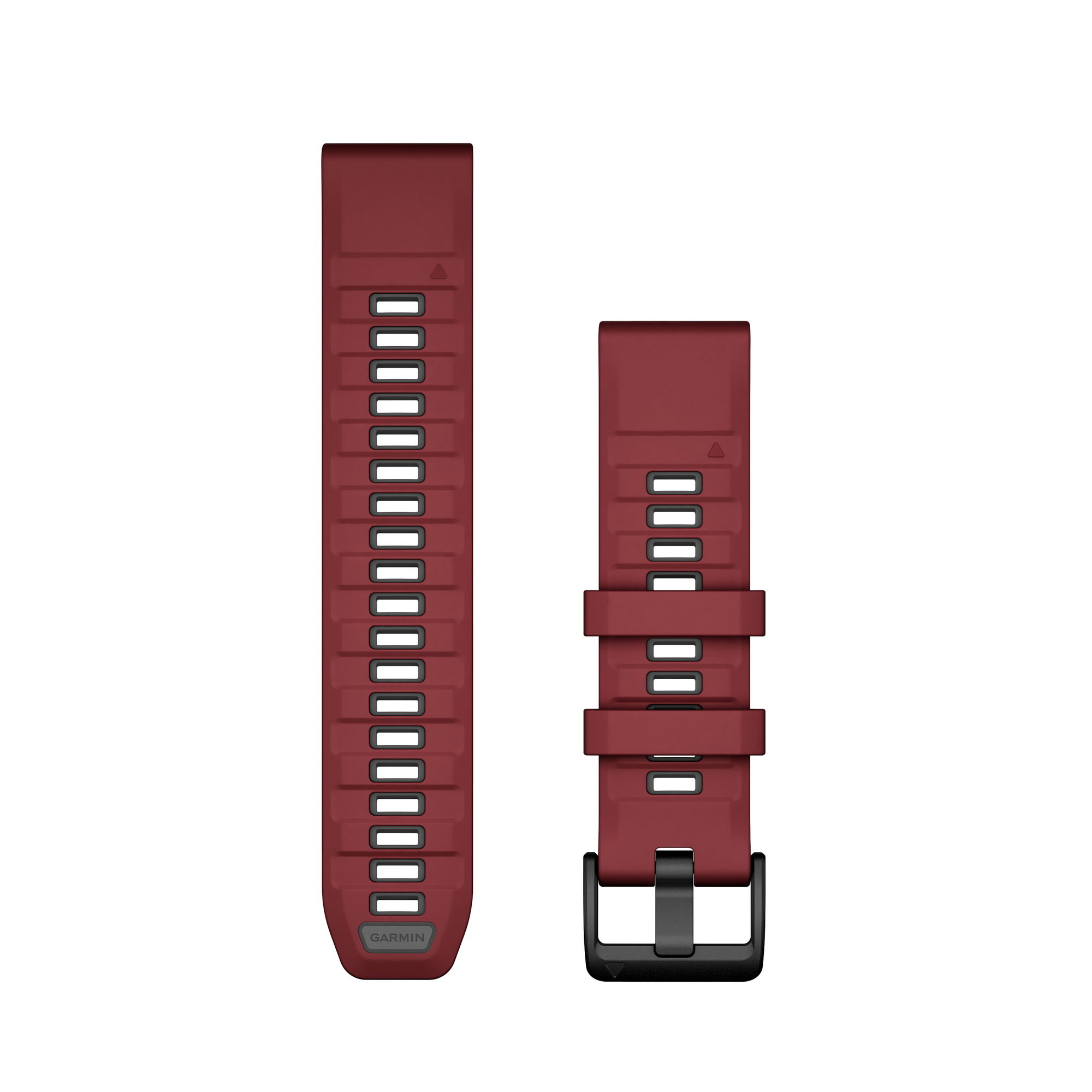 Watch Bands Garmin curea silicon QuickFit 22 - visiniu Marsala | Graphite Silicone