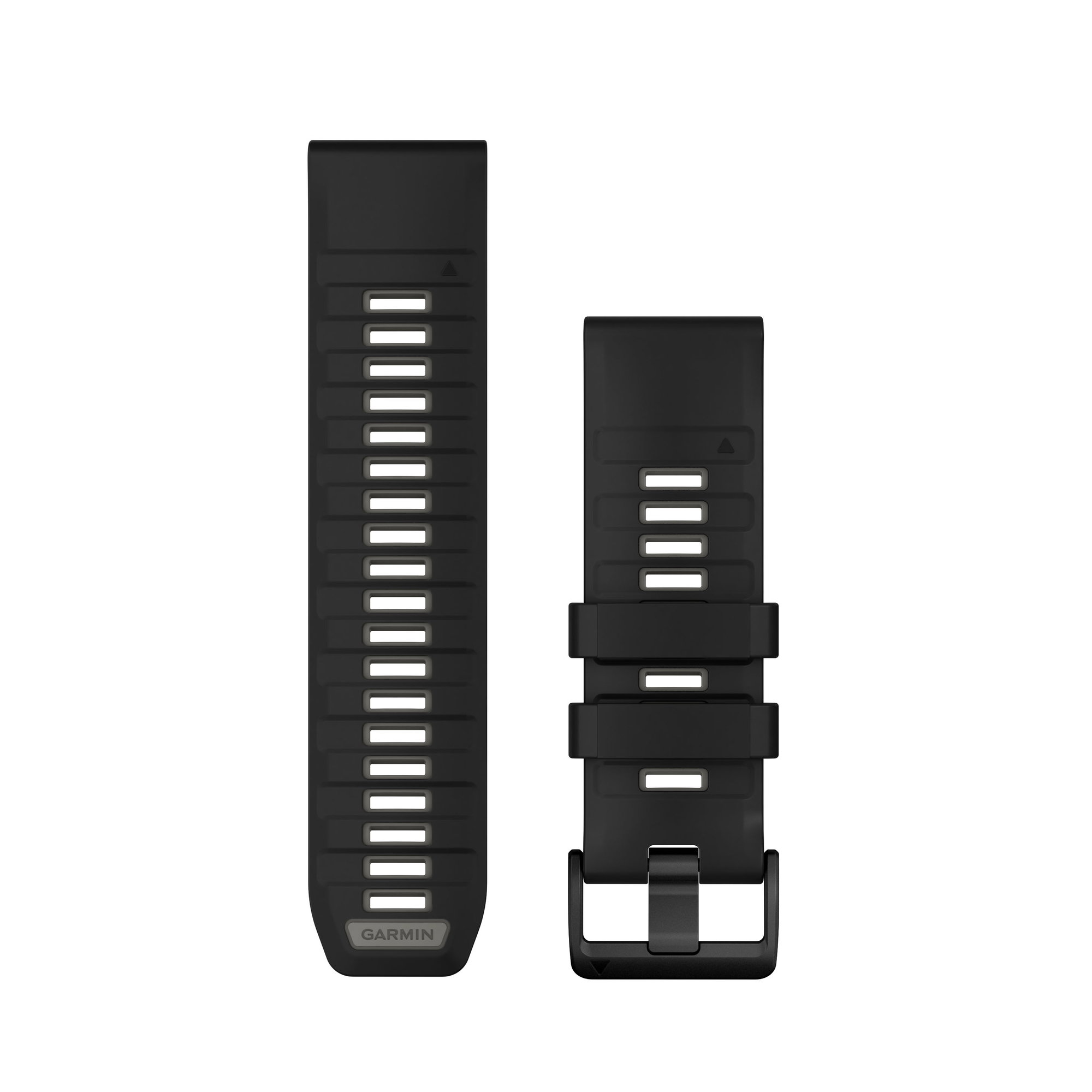 Watch Bands Garmin curea silicon QuickFit 26 - negru gri Black | Pebble Gray Silicone