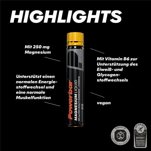 Fiolă PowerBar Magnesium Liquid 25ml - lămâie