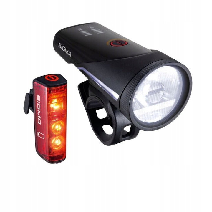 Bicycle Accessories Sigma - set lumini - Aura 100 + Blaze Link set suport cu suruburi
