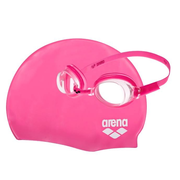 Arena - set ochelari inot si casca pentru copii - Pool Set Jr - Fuchsia | Clear | Fuchsia | White