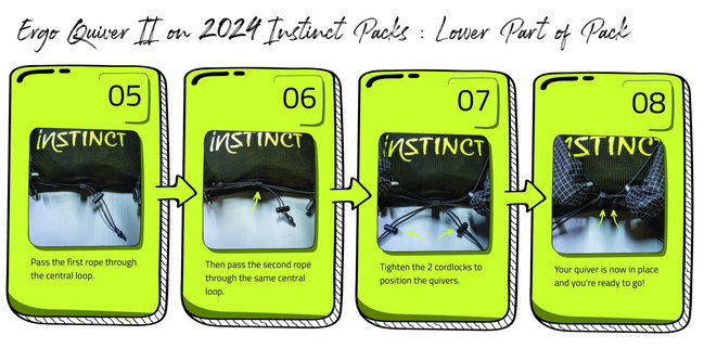 Instinct - suport bete pentru rucsac - Ergo Quiver II
