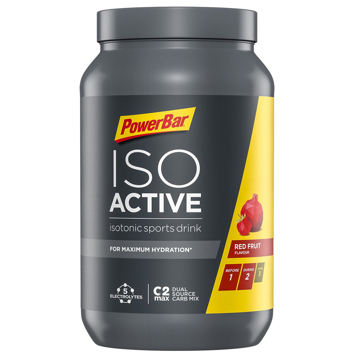Powerbar Powerbar - pudra izotonica Isoactive, aroma fructe rosii - bidon 1320g