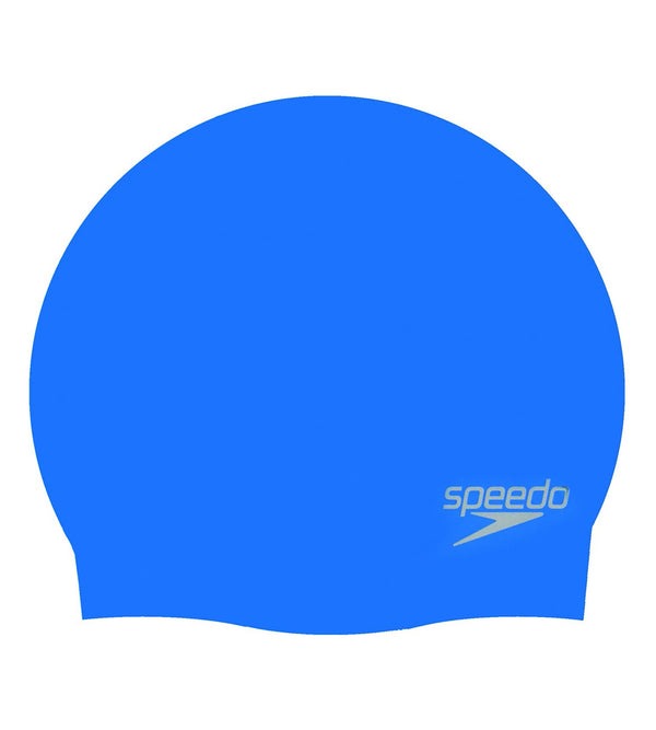 Speedo - casca inot silicon - Plain Moulded - Albastru neon