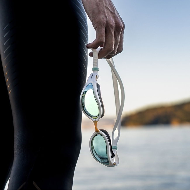 Finis - ochelari inot adulti Alliance googles - alb lentila oglinda