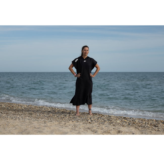 Z3R0D - Prosop tip poncho TRANSITION towel - negru