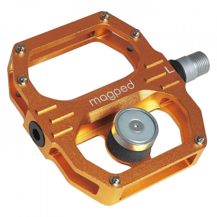 Bicycle Pedals Pedale magnetice MAGPED Sport2 100N - Orange