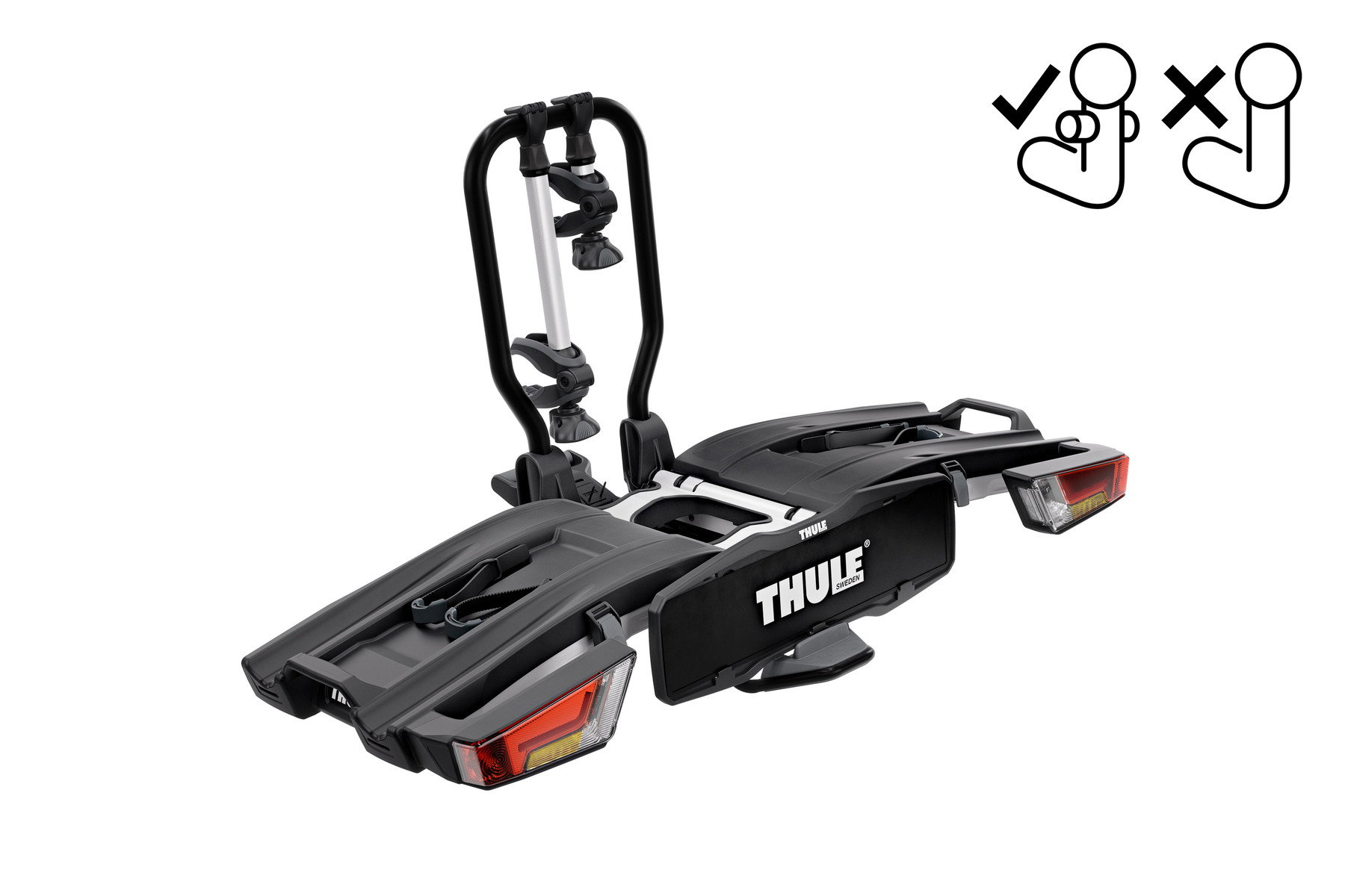 suport biciclete carlig Suport biciclete THULE Easyfold XT pt carlig Fit4Bike - 2 biciclete 13 pini