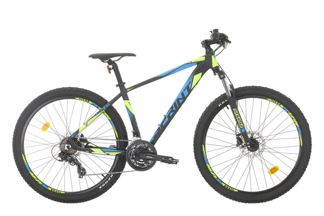 Bicicleta MTB Sprint Maverick 27.5 Negru Mat/Cyan/Verde Neon 400mm