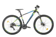 Bicicleta MTB Sprint Maverick 27.5 Negru Mat/Cyan/Verde Neon 440mm