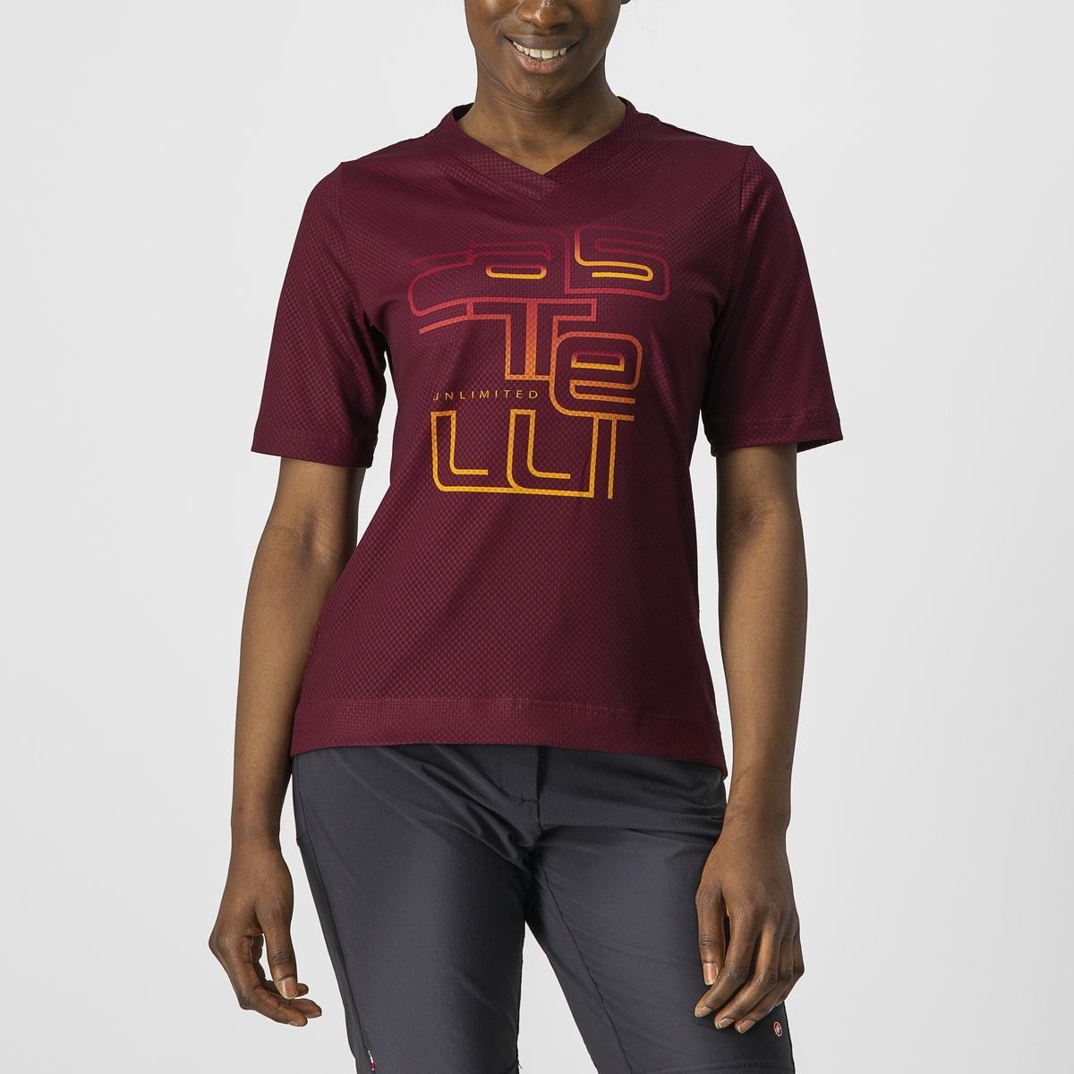 Jersey Castelli Trail Tech W de dama Visiniu