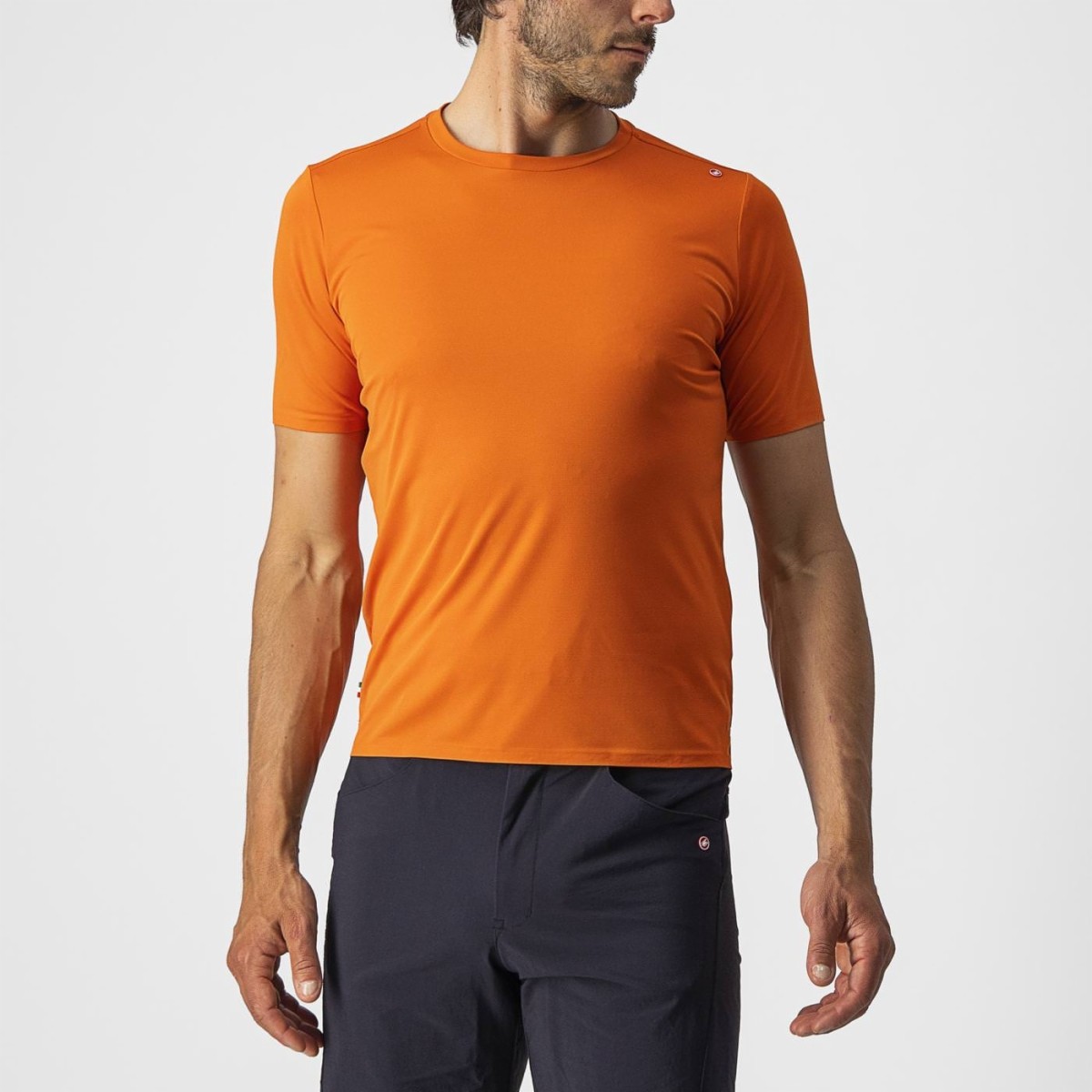Bicycle Jerseys Tricou casual Castelli Tech 2 Tee Portocaliu XL