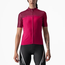Tricou cu maneca scurta Castelli Velocissima de dama Rosu/Visiniu