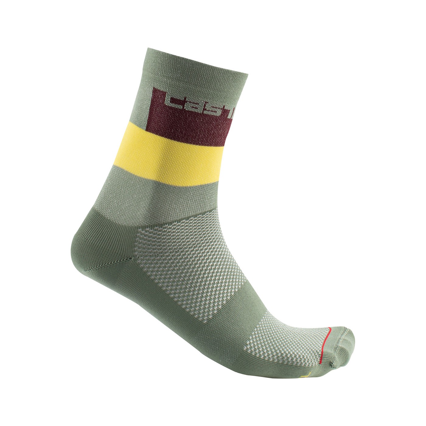sosete vanatoare Sosete Castelli Blocco 15 Verde/Galben/Visiniu XXL 44-47