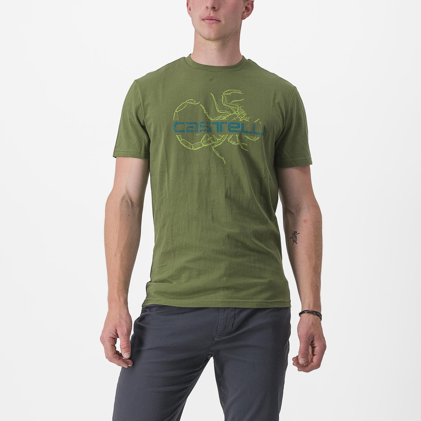 Bicycle Jerseys Tricou casual Castelli Finale Tee Verde XXL