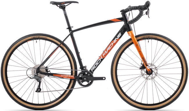 Bicicleta Rock Machine Gravelride 200 28 Gloss Black/Silver/Orange 58cm