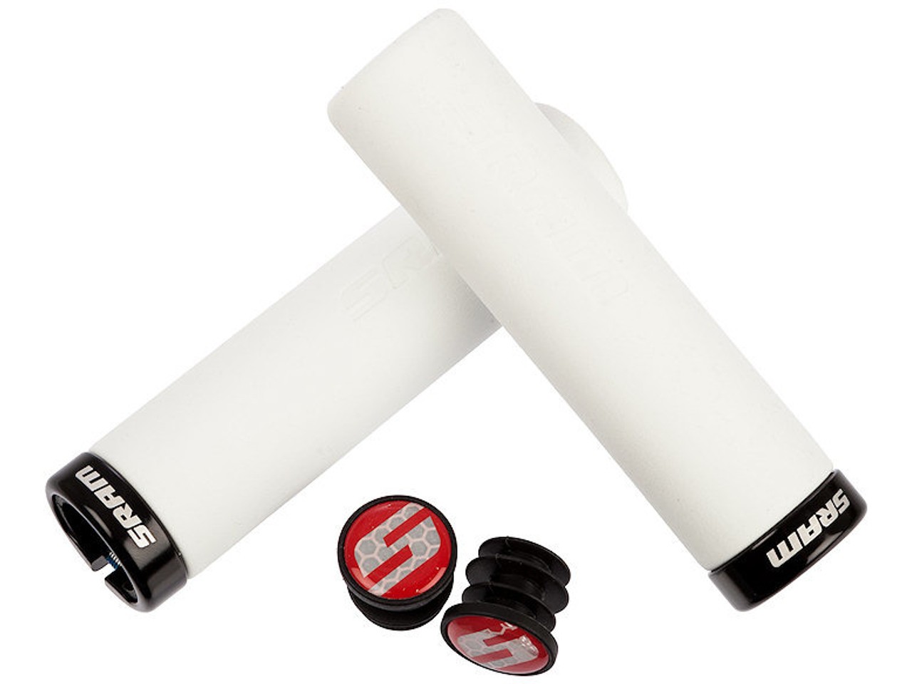 SRAM Mansoane Sram Locking Grips Foam 129 Wht/Black