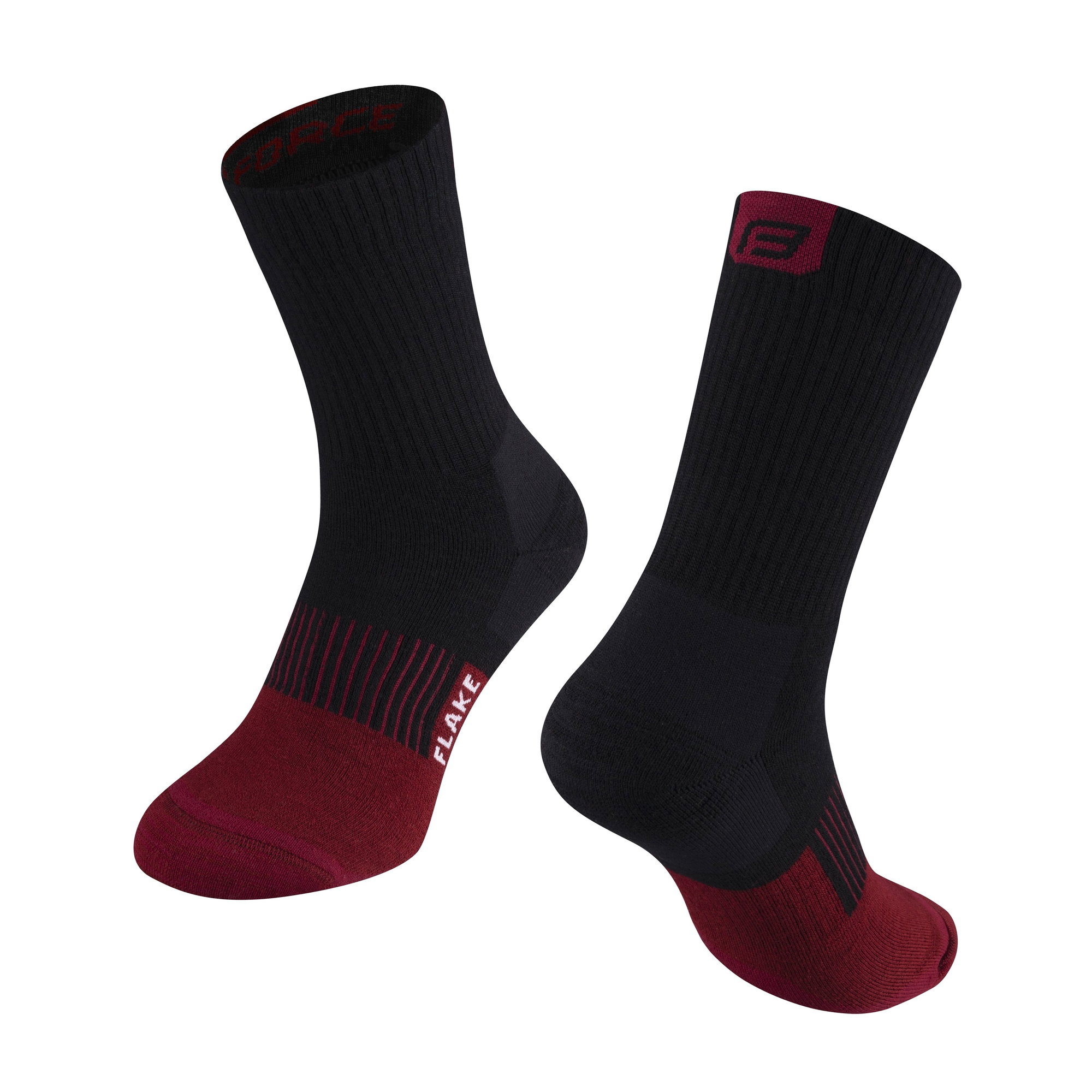 Force Sosete Force Flake black-bordo S-M/36-41