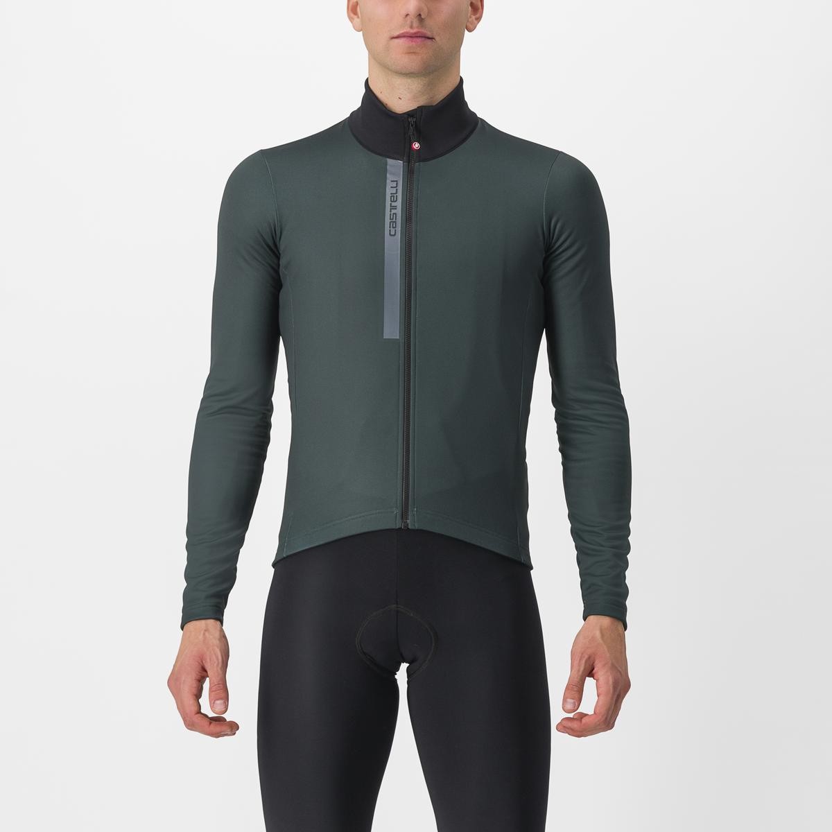 Bicycle Jerseys Tricou cu maneca lunga Castelli Entrata Thermal Verde Inchis XXL