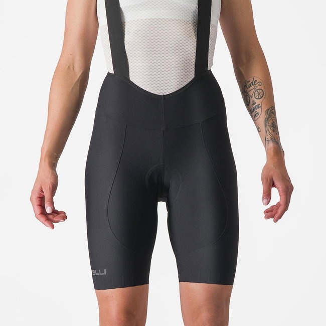 Pantaloni scurti cu bretele Castelli Espresso W DT de dama Negru M