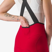 Pantaloni scurti cu bretele Castelli Espresso W DT de dama Rosu L