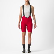 Pantaloni scurti cu bretele Castelli Espresso W DT de dama Rosu L