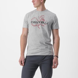 Tricou casual Castelli Finale Tee Gri