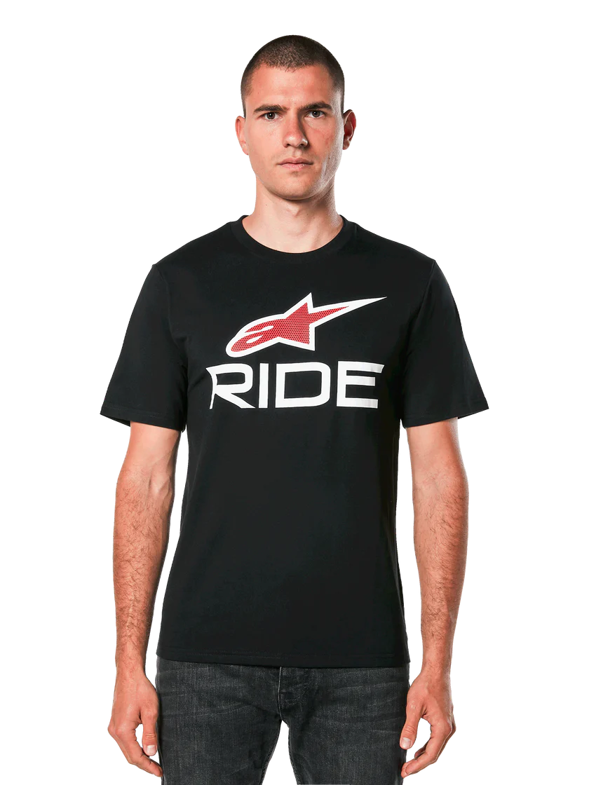 Tricou Alpinestars Ride 4.0 CSF Tee Black/White/Red