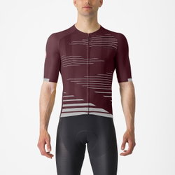 Tricou cu maneca scurta Castelli Climbers 4.0 Visiniu/Gri