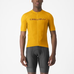 Tricou cu maneca scurta Castelli Elements Galben/Visiniu