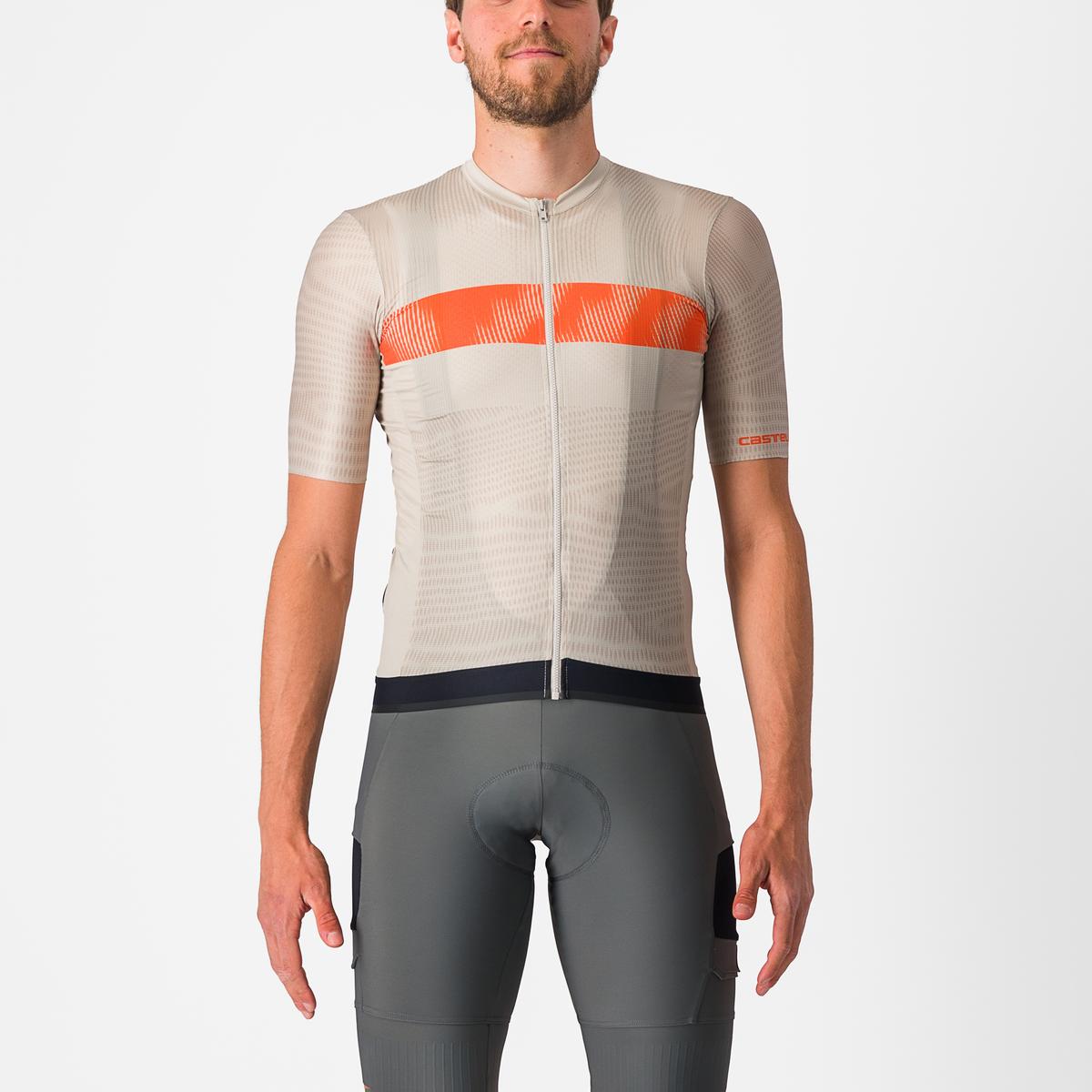 Tricou cu maneca scurta Castelli Unlimited Endurance Gri/Portocaliu