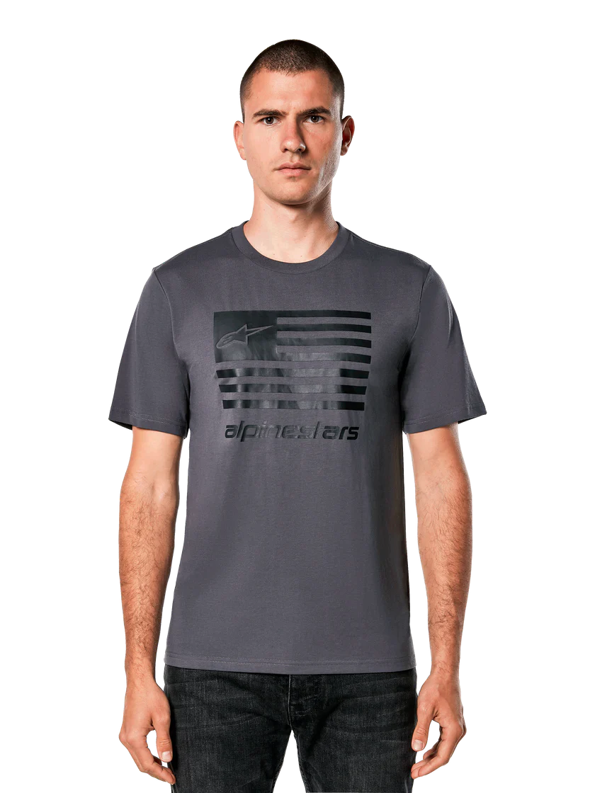 Tricou Alpinestars Flag CSF Tee Charcoal/Black